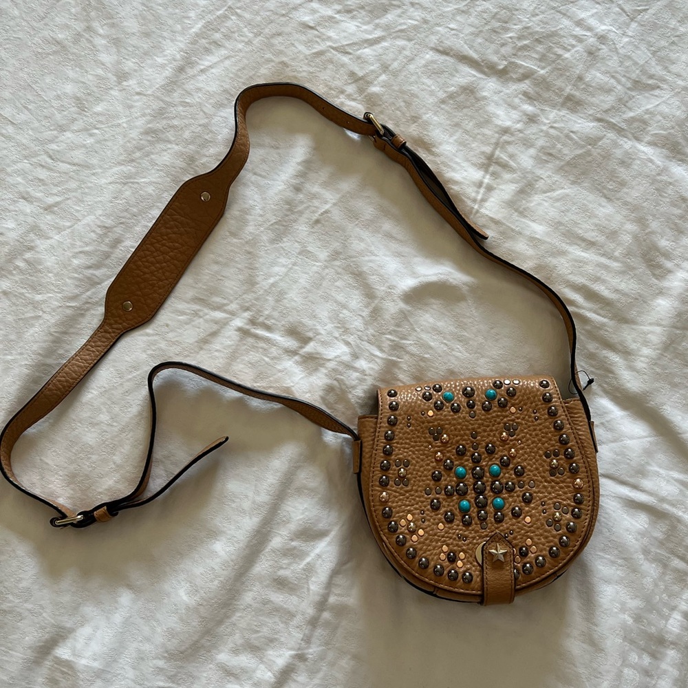 Rebecca Minkoff small cross body tan embellished bag